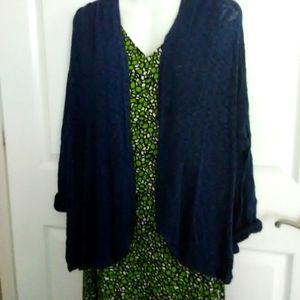 Navy knit cardigan size xl